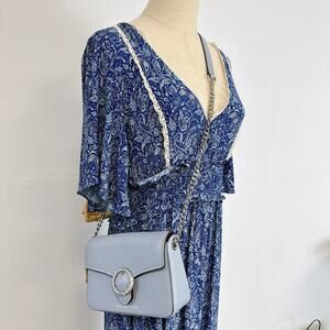 Michael kors 35T1SW5C1L Wanda Small Xbody Flap Shoulder Bag IN Pale Blue